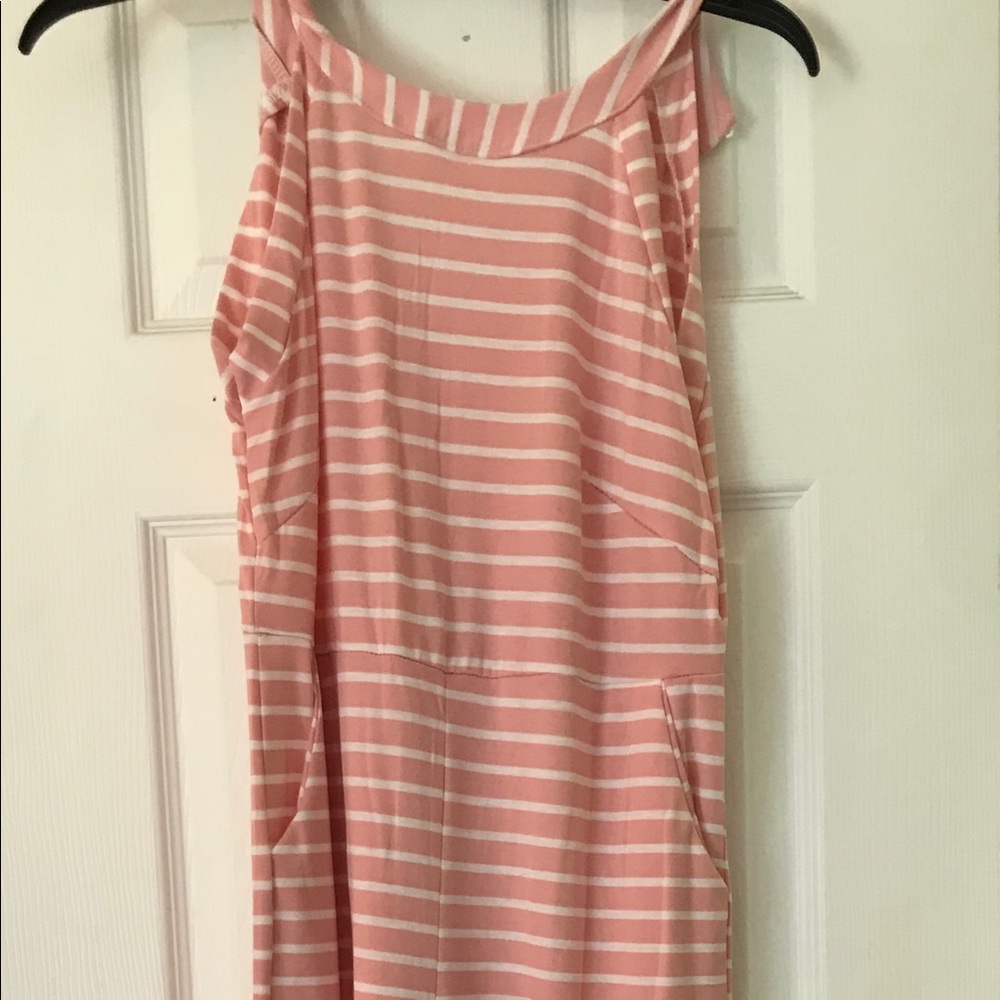 Sleeveless  striped jumpsuit